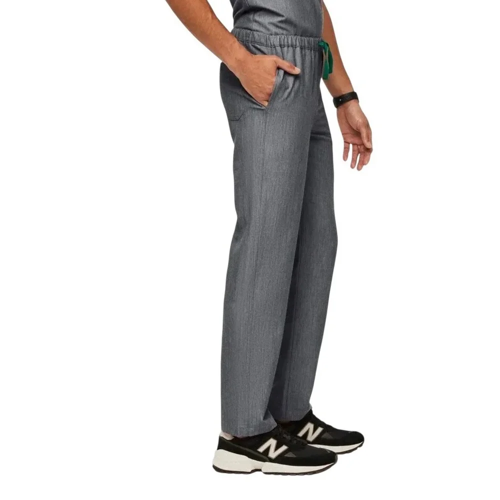 FIGS Technical Pisco Scrub Pants Men M Drawcord Stretch Waist Drawstring Gray